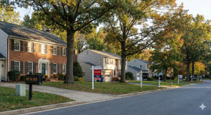 Maryland housing market slowdown with homes for sale and few buyers.