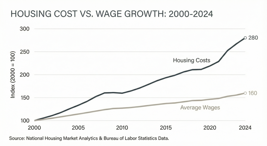 Rising ownership costs outpacing income growth in 2026 housing markets.